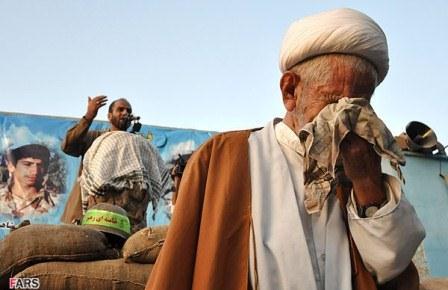 تشییع و خاکسپاری سه شهید دفاع مقدس در گتوند