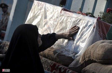 تشییع و خاکسپاری سه شهید دفاع مقدس در گتوند