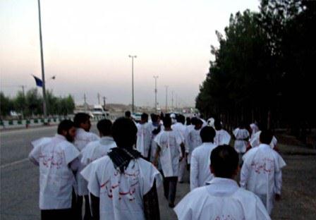 پیاده روی به طرف مرقد حضرت معصومه