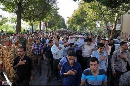 مراسم تشییع شهدای گمنام در شهر اصفهان