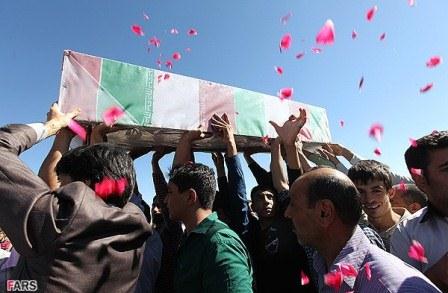 تشییع و خاکسپاری شهدای گمنام در شهرستان کوهپایه اصفهان