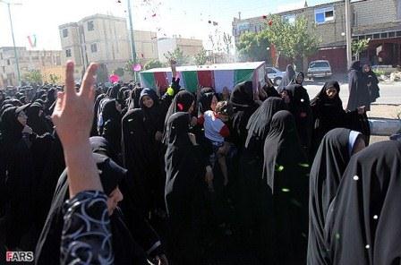 تشییع و خاکسپاری شهدای گمنام در شهرستان کوهپایه اصفهان