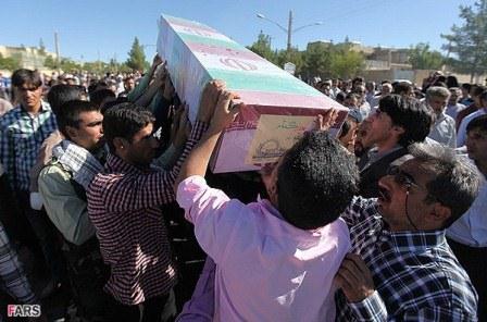 تشییع و خاکسپاری شهدای گمنام در شهرستان کوهپایه اصفهان