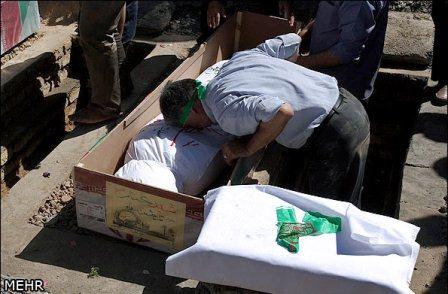 تشییع و خاکسپاری شهدای گمنام در شهر طرقبه استان خراسان رضوی