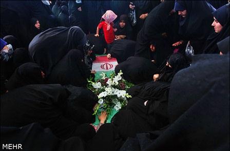 تشییع و خاکسپاری شهدای گمنام در شهر طرقبه استان خراسان رضوی