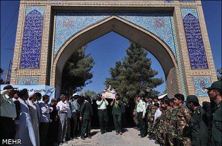 تشییع و خاکسپاری شهدای گمنام در شهر طرقبه استان خراسان رضوی