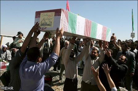 تشییع و خاکسپاری شهدای گمنام در شهر طرقبه استان خراسان رضوی