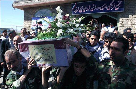 تشییع و خاکسپاری شهدای گمنام در شهر طرقبه استان خراسان رضوی