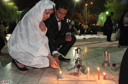 جشن 50زوج جوان در بوستان شهدای گمنام بیرجند