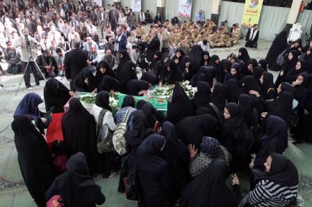 تشییع و خاکسپاری دو شهید گمنام در صنایع هواپیماسازی ایران(هسا) اصفهان