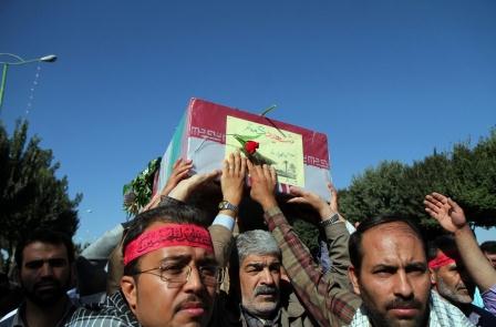 تشییع و خاکسپاری دو شهید گمنام در صنایع هواپیماسازی ایران(هسا) اصفهان