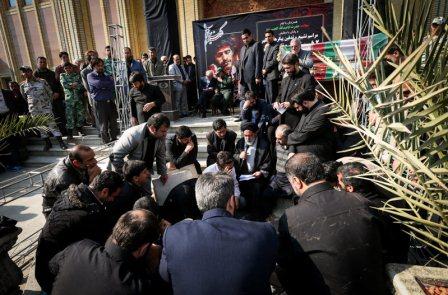 تشییع و خاکسپاری دو شهید گمنام در سازمان انرژی اتمی تهران