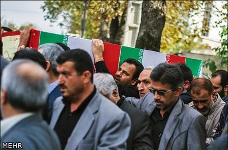 تشییع شهدای گمنام در استان گلستان