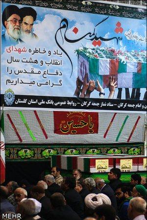 تشییع شهدای گمنام در استان گلستان