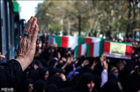 تشییع شهدای گمنام در استان گلستان