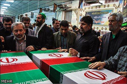 تشییع شهدای گمنام در استان گلستان