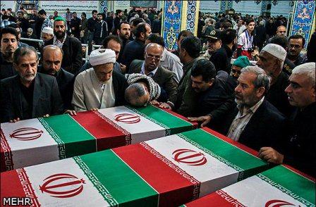 تشییع شهدای گمنام در استان گلستان