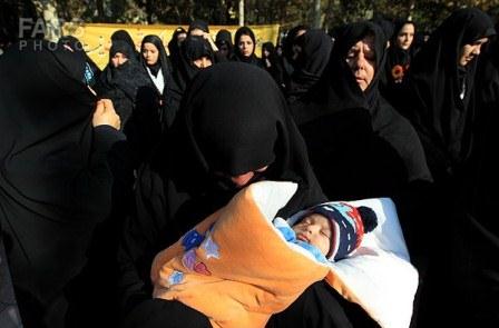 تشییع و خاکسپاری دو شهید گمنام در دانشکده فنی دختران ولی عصر(عج)