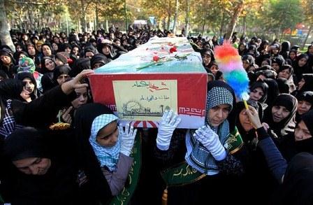 تشییع و خاکسپاری دو شهید گمنام در دانشکده فنی دختران ولی عصر(عج)