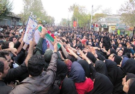 مراسم تشییع شهدای گمنام در گالیکش