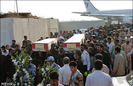 استقبال از دو شهید گمنام در بندر عباس