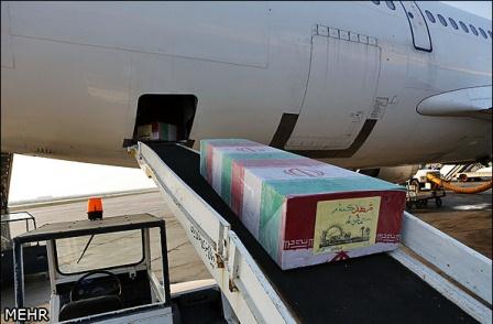 استقبال از دو شهید گمنام در بندر عباس