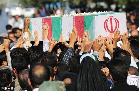 تشییع و تدفین شهدای گمنام در بندر عباس