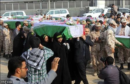 مراسم تبادل 26 شهید دوران دفاع مقدس در مرز شلمچه