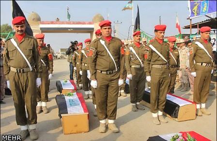 مراسم تبادل 26 شهید دوران دفاع مقدس در مرز شلمچه