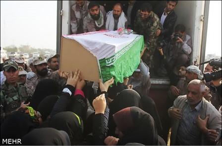 مراسم تبادل 26 شهید دوران دفاع مقدس در مرز شلمچه