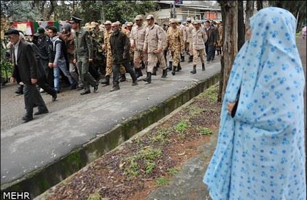 تشییع شهدای گمنام در استان گلستان