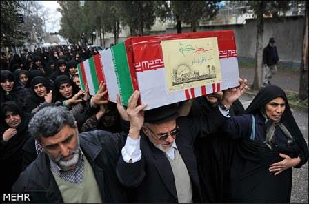 تشییع شهدای گمنام در استان گلستان