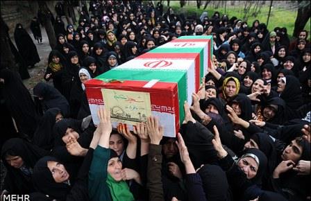 تشییع شهدای گمنام در استان گلستان