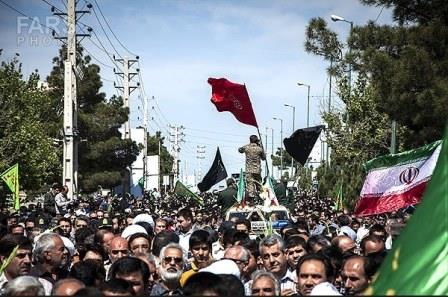 تشییع شهدای گمنام در شهر جدید پردیس