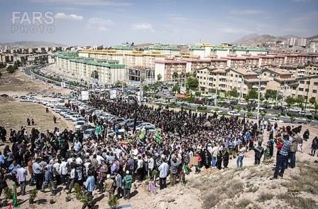 تشییع شهدای گمنام در شهر جدید پردیس