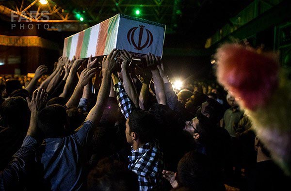 تشییع 2 شهید گمنام در تهران