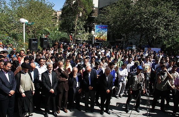 مراسم استقبال از شهید سلمانی کردآبادی در دانشگاه امیر کبیر