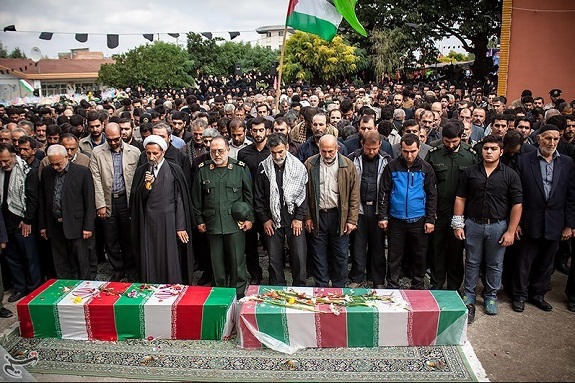 تشییع دو شهید گمنام در مازندران
