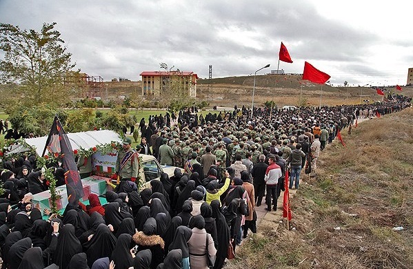 مراسم تشییع و خاکسپاری3 شهید گمنام در اردبیل