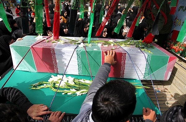 مراسم تشییع و خاکسپاری3 شهید گمنام در اردبیل