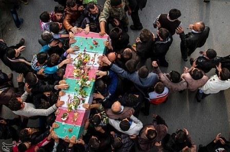 تشییع دو شهید گمنام در شهر ایذه