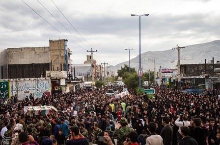 تشییع دو شهید گمنام در شهر ایذه