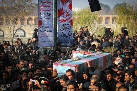 تشییع پنج شهید گمنام در اصفهان