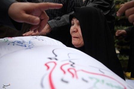 تشییع دو شهید گمنام در بوستان پروین اعتصامی تهران(منطقه 18)