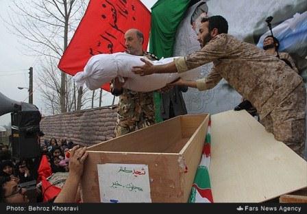 تشییع دو شهید گمنام در بابل