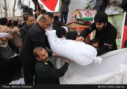 تشییع دو شهید گمنام در بابل