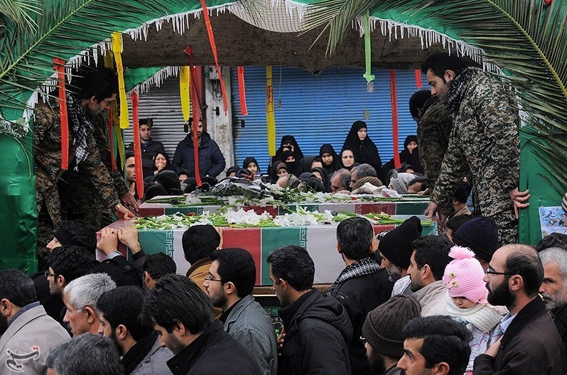 تشییع شهدای گمنام در گیلان