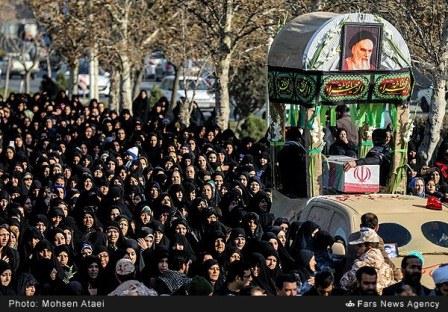 تشییع دو شهید گمنام در شهرستان قدس