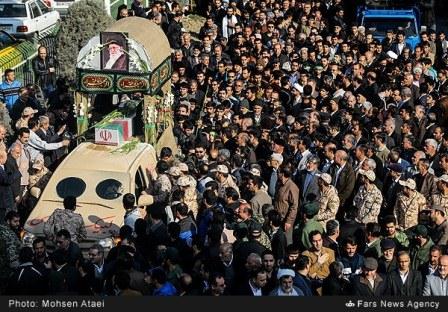 تشییع دو شهید گمنام در شهرستان قدس